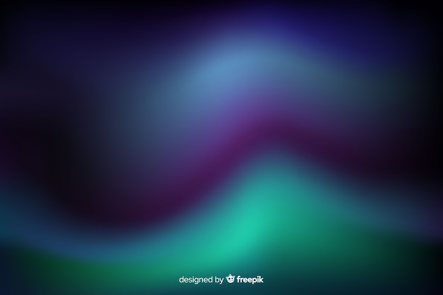 Free vector northern lights background with blurred coloured lines