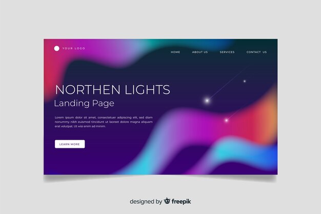 Northern lights landing page