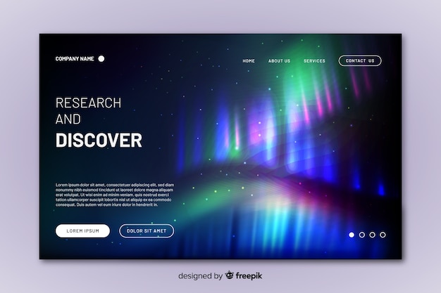 Northern lights landing page