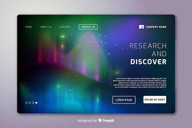 Northern lights landing page