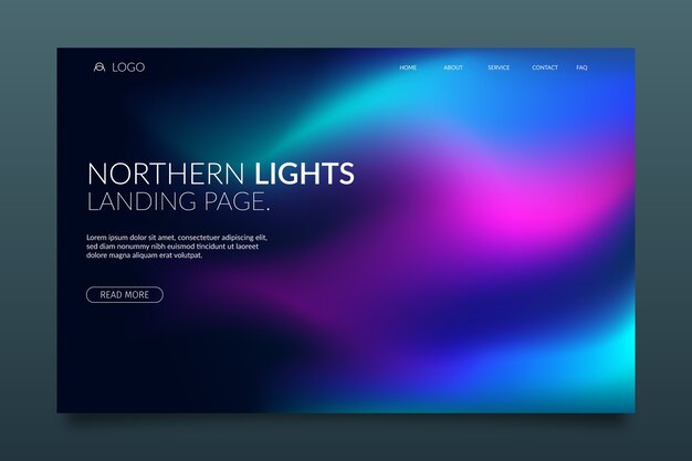 Northern lights landing page