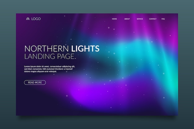 Northern lights landing page