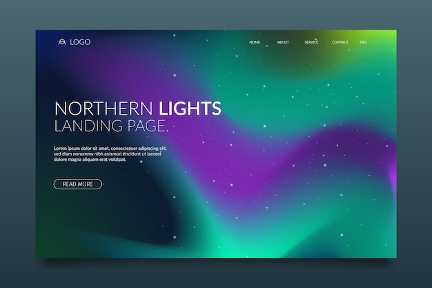 Northern lights landing page