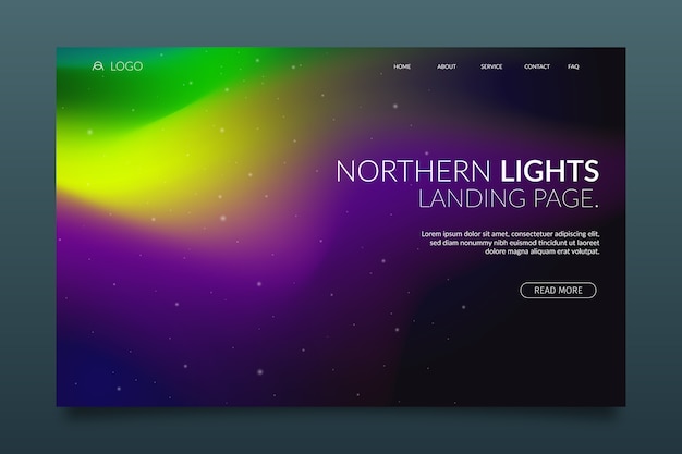 Northern lights landing page