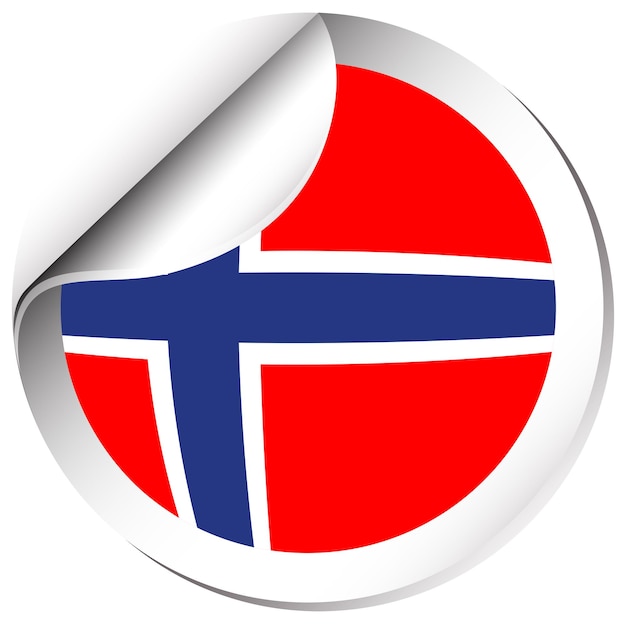 Norway flag in sticker design