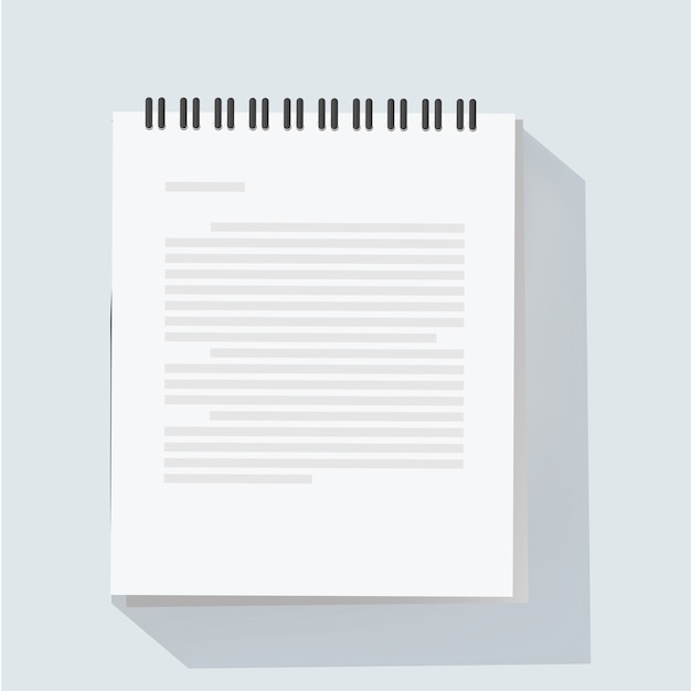 Notepad sheet vector illustration