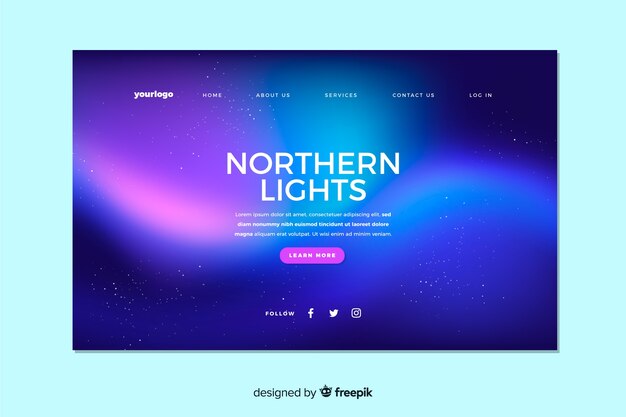 Nothern lights landing page