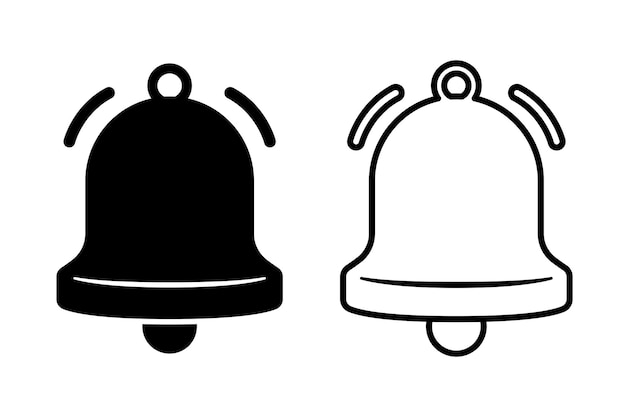 Free Vector notification bell 3d front view