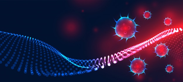 Novel coronavirus covid-19 infection spread banner design