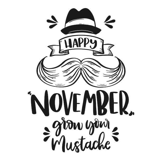 Free Vector november concept with lettering