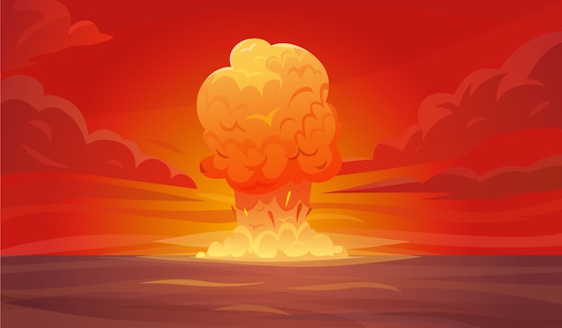 Free vector nuclear explosion composition