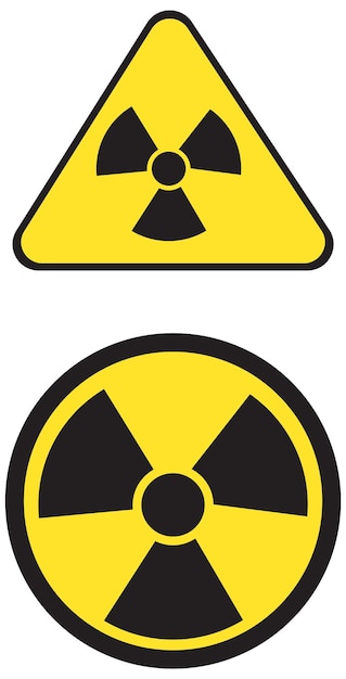 Free vector nuclear symbols on white background