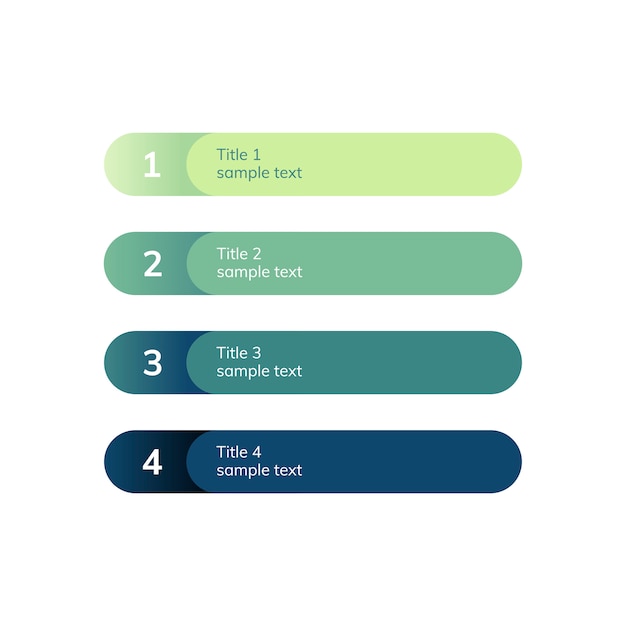 Numbered list business element vector