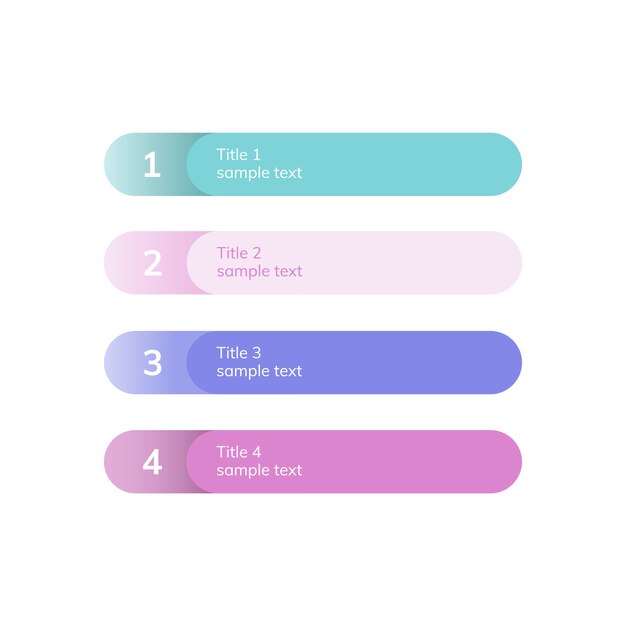 Numbered list business element vector