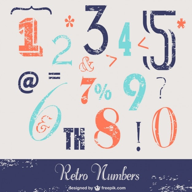 Free Vector numbers collection