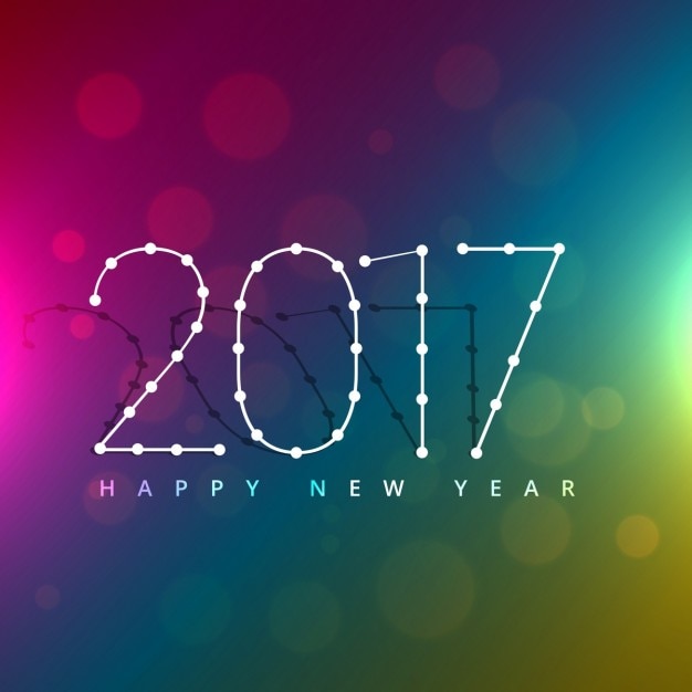 Free Vector numbers with dots for new year