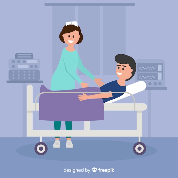 Nurse helping patient background