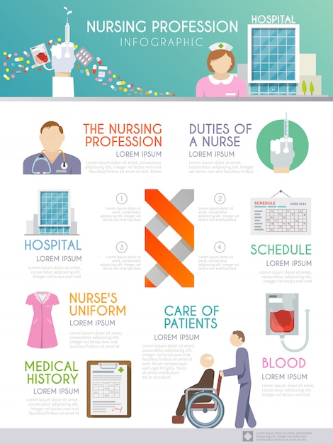 Nurse Infographics Set