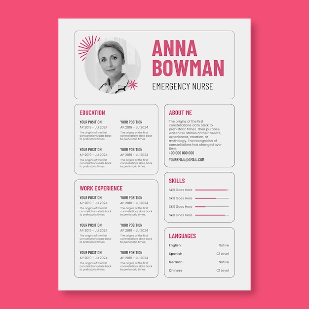 Nurse  resume template design