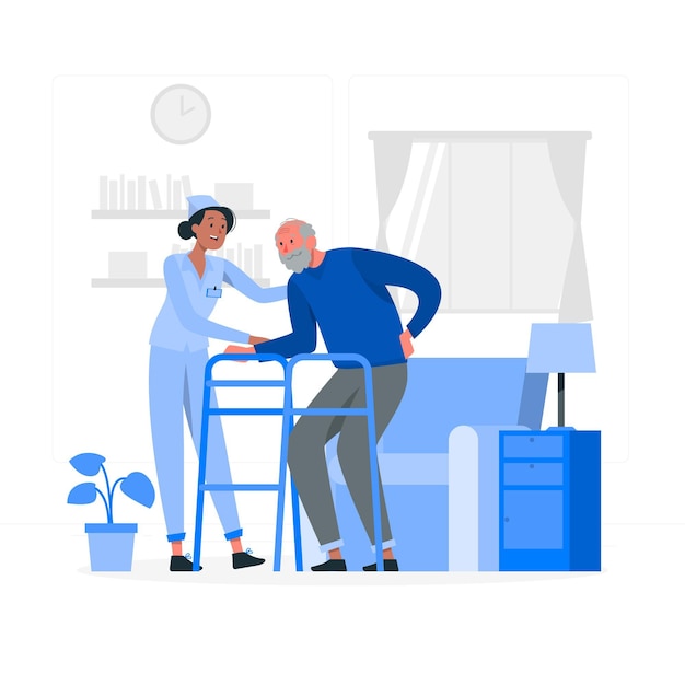 Nursing home concept illustration