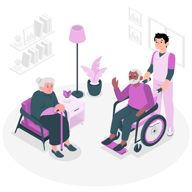 Nursing home concept illustration