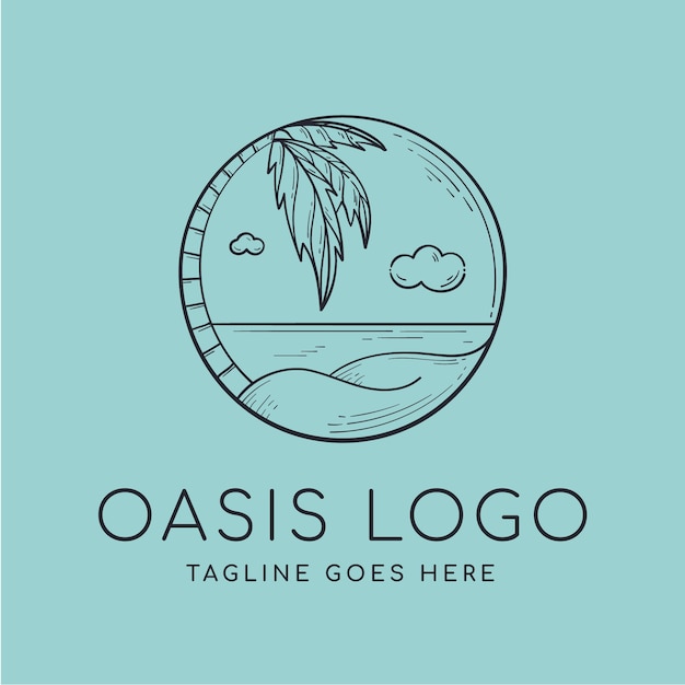 Free Vector oasis logo template