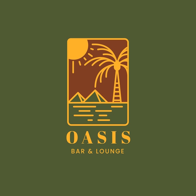 Free Vector oasis logo template