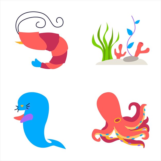 Ocean Life Stickers part 2