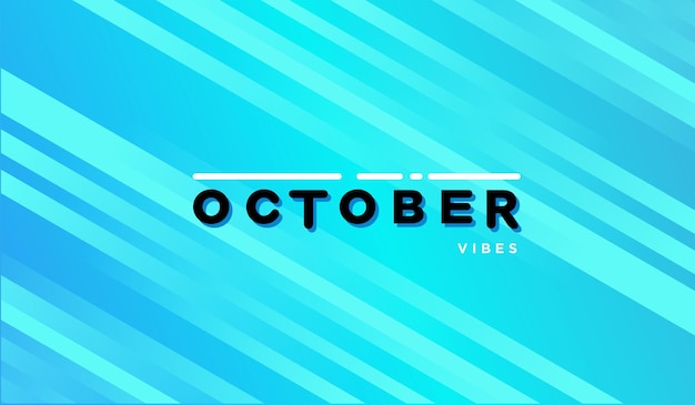 October background banner design gradient