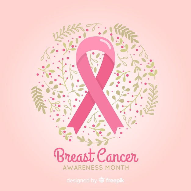 Free Vector october breast cancer awareness month campaign