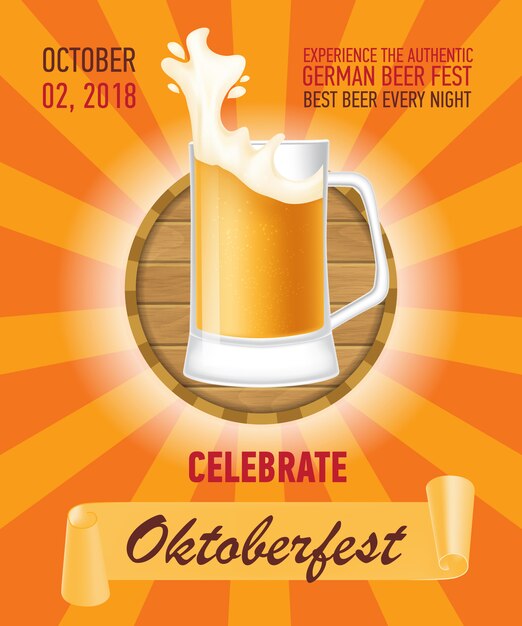 Octoberfest, German beer poster design