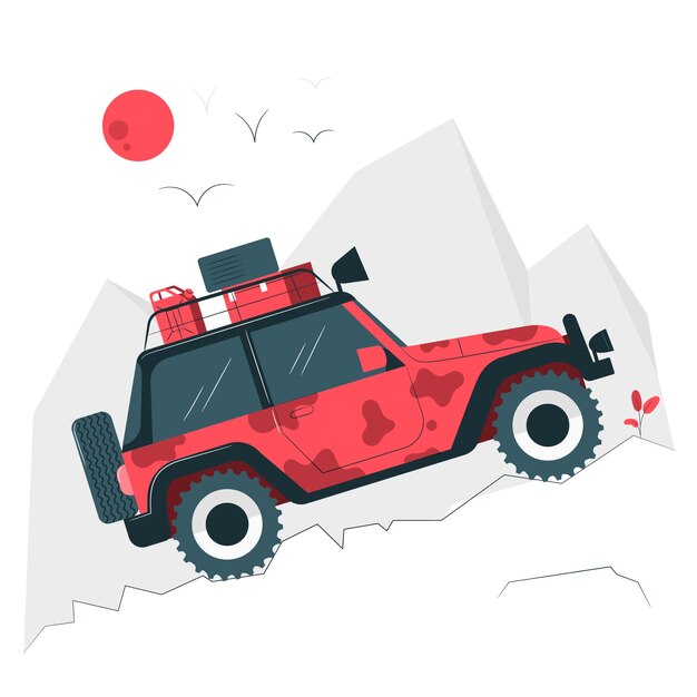 Off road concept illustration