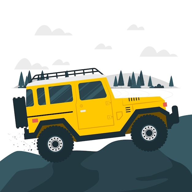 Off road concept illustration