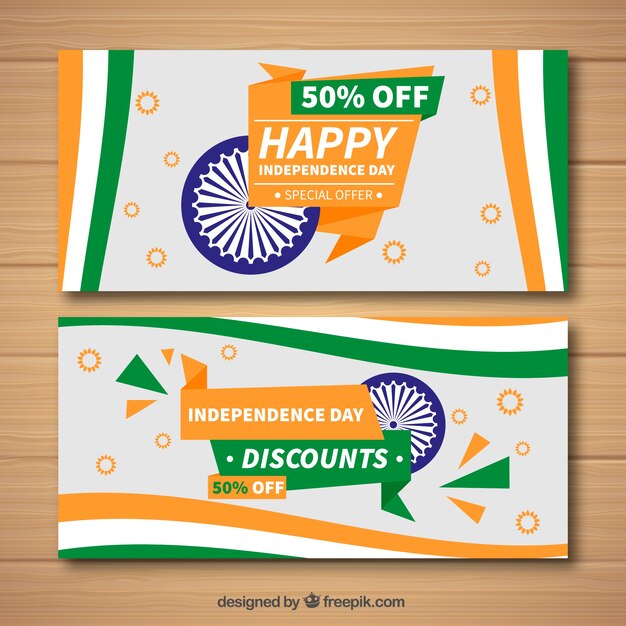 Offer banners for india independence day