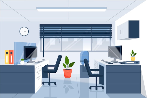 Free vector office - background for video conferencing