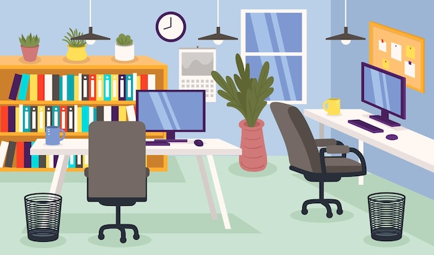 Free Vector office - background for video conferencing