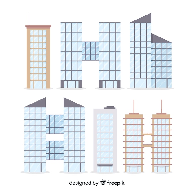 Free Vector office building pack