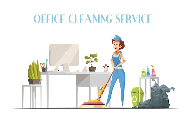 Free vector office cleaning service