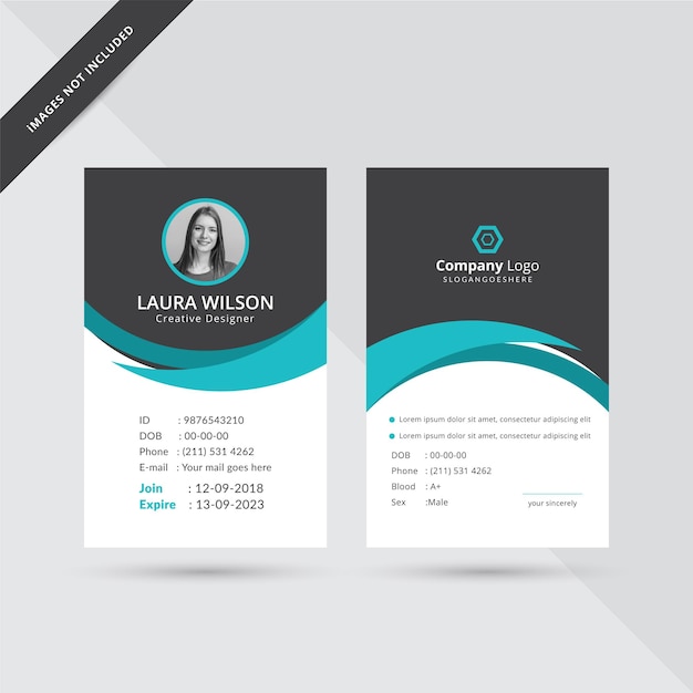 Free Vector office id card template