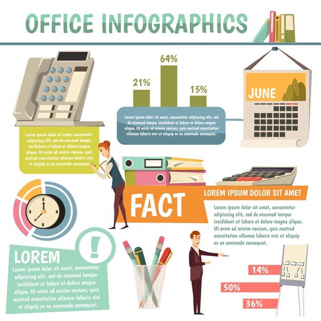 Office Orthogonal Infographics