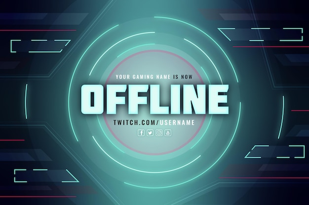 Offline twitch banner gamer style