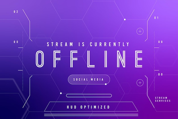 Offline twitch banner in gammer style