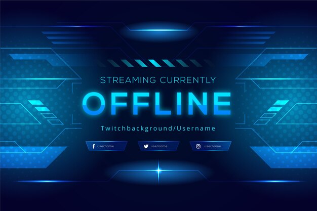 Offline twitch banner in gammer style