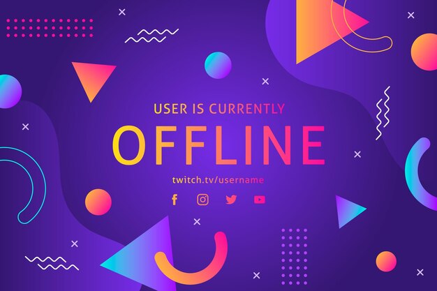 Offline twitch banner memphis style