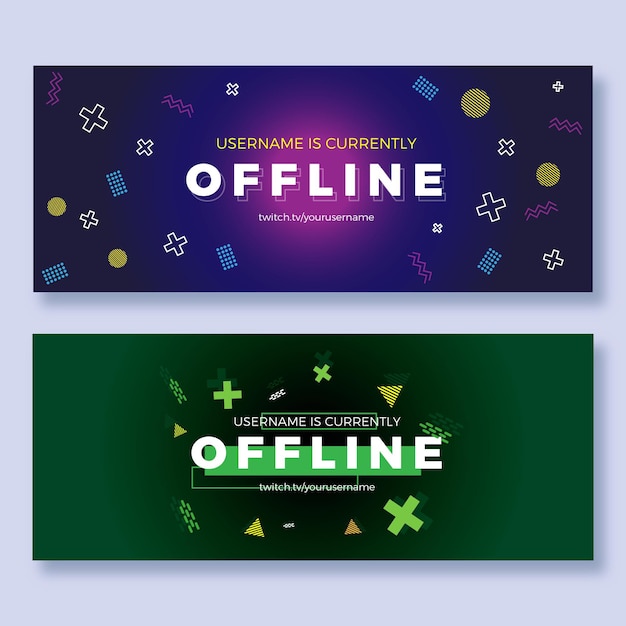 Offline twitch banner set