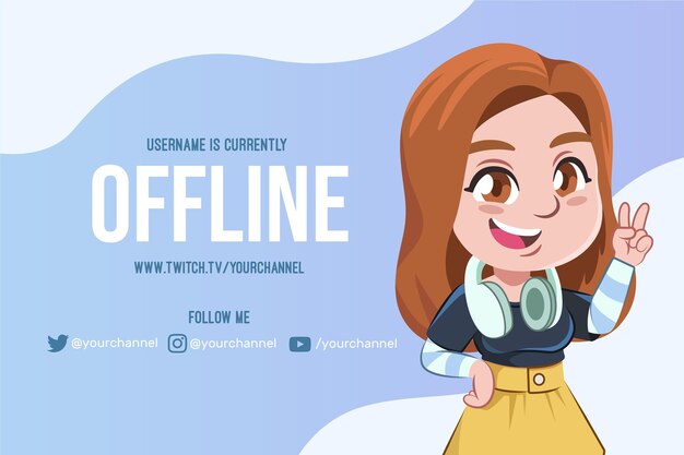 Offline twitch banner template