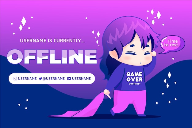 Offline twitch banner template