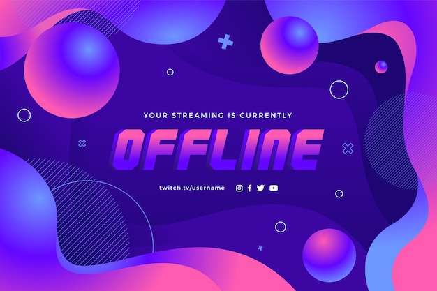 Offline twitch banner template