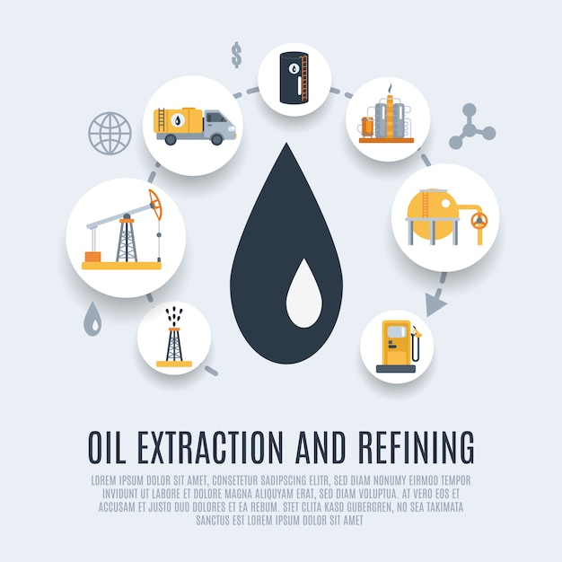 Free vector oil industry flat icon