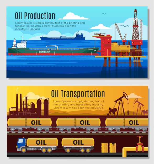 Oil Industry Horizontal Banners